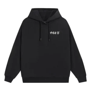 (WMNS) Li-Ning Small Logo Hoodie 'Black' AWDSC92-5