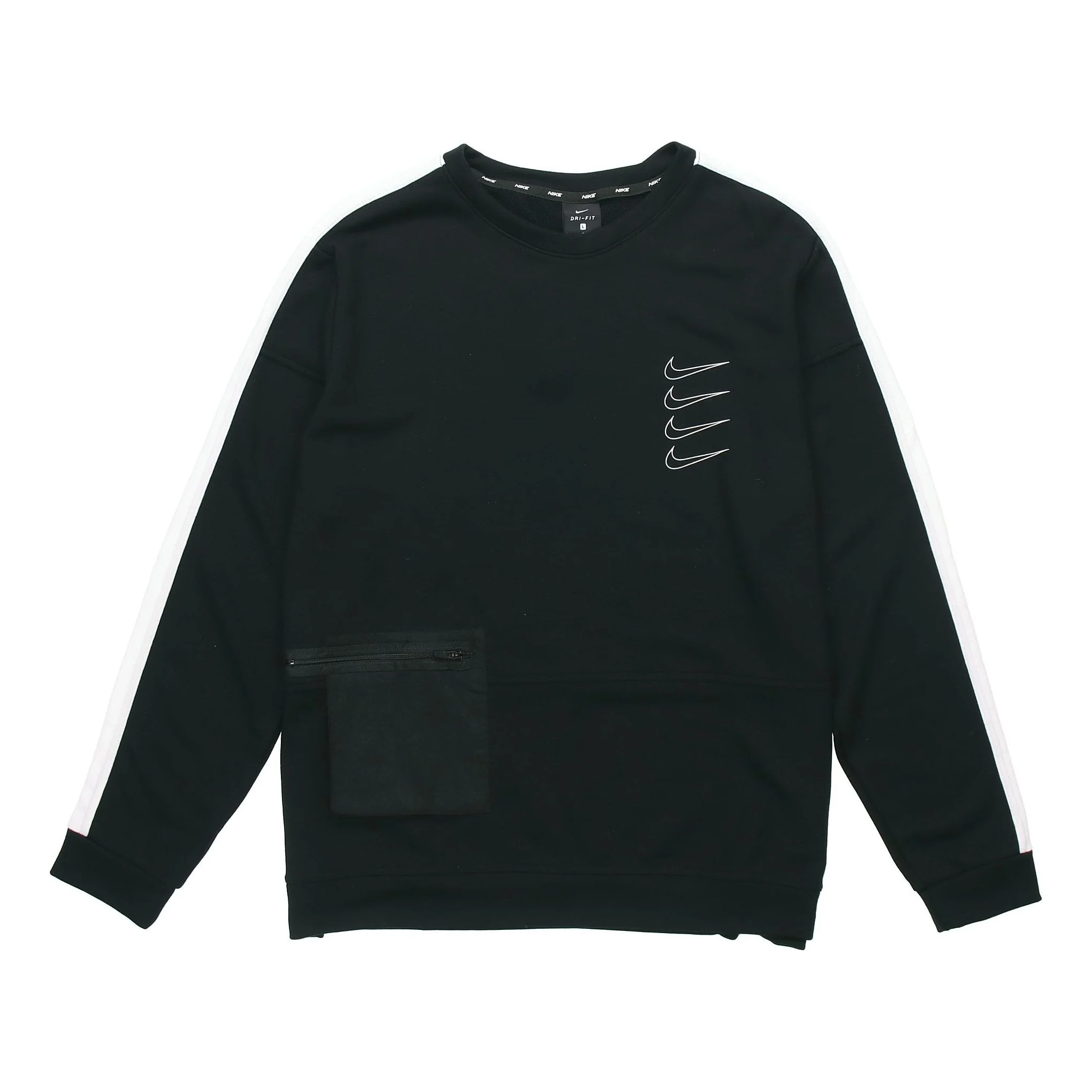 Nike Dri-fit Logo Knit Quick Dry Training Pullover Black CJ4624-010
