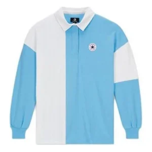 (WMNS) Converse Retro Rugby Shirt Asia Sizing 'Light Blue White' 10025192-A01