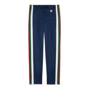 (WMNS) Gucci Knitted Sweatpants With Logo 'Blue' 666495-XJDP4-4206