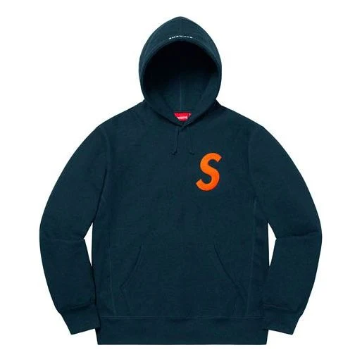 Supreme FW19 Week 2 S Logo Hooded Sweatshirt Logo Printing Unisex Navy Blue SUP-FW19-257