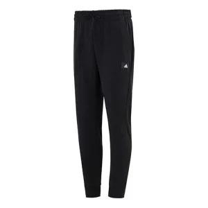 Men's adidas Fi Dblknt Pt Running Training Loose Knit Bundle Feet Sports Pants/Trousers/Joggers Black HE2225