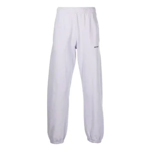 Men's Off-White SS22 Iconic Twill Printing Sports Pants/Trousers/Joggers Version Light Grey OMCH029F22FLE0043610