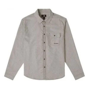 Converse Oxford LS Button Down Shirt Asia Sizing 'Light Grey' 10025637-A02