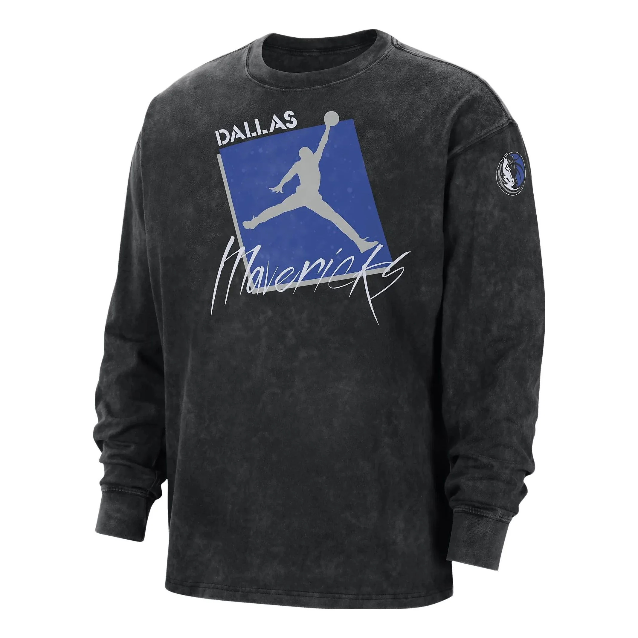 Air Jordan Max90 Dallas Mavericks Courtside Statement Edition NBA Long-Sleeve T-Shirt 'Black' DV5741-010