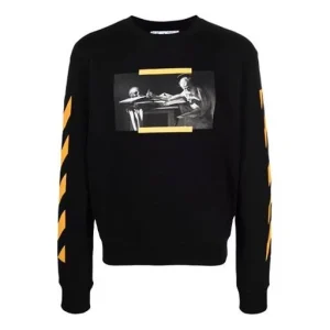 Men's Off-White SS21 Caravaggio Painting Black OMBA025F21FLE0091084