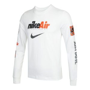 Nike Air Logo Printing Sports Breathable Long Sleeves White DJ1416-100