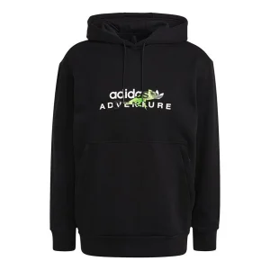 adidas originals Adv Logo Hoody Athleisure Casual Sports Printing Pattern Black GN2325