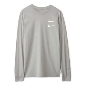 Nike Sportswear Swoosh LS Tee Round Neck Long Sleeves US Edition Gray CK2259-073