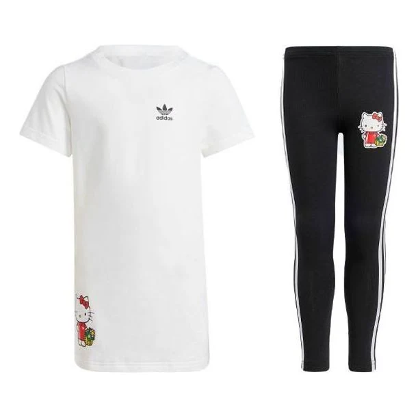 (PS) adidas Originals x Hello Kitty Tee Dress Set 'White Black' II0853
