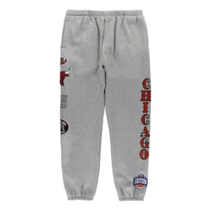 Mitchell & Ness x NBA Team Origins Fleece Pants 'Chicago Bulls' PSWP4850-CBUGYHT