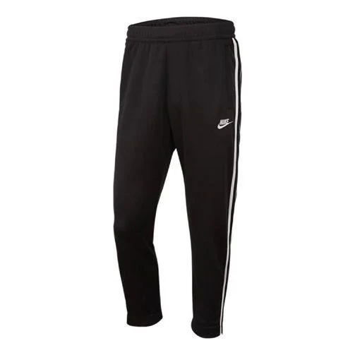 Nike Side Stripe Print Pants Foot Zipper Knit Sports Trousers Men's Black AR2247-010