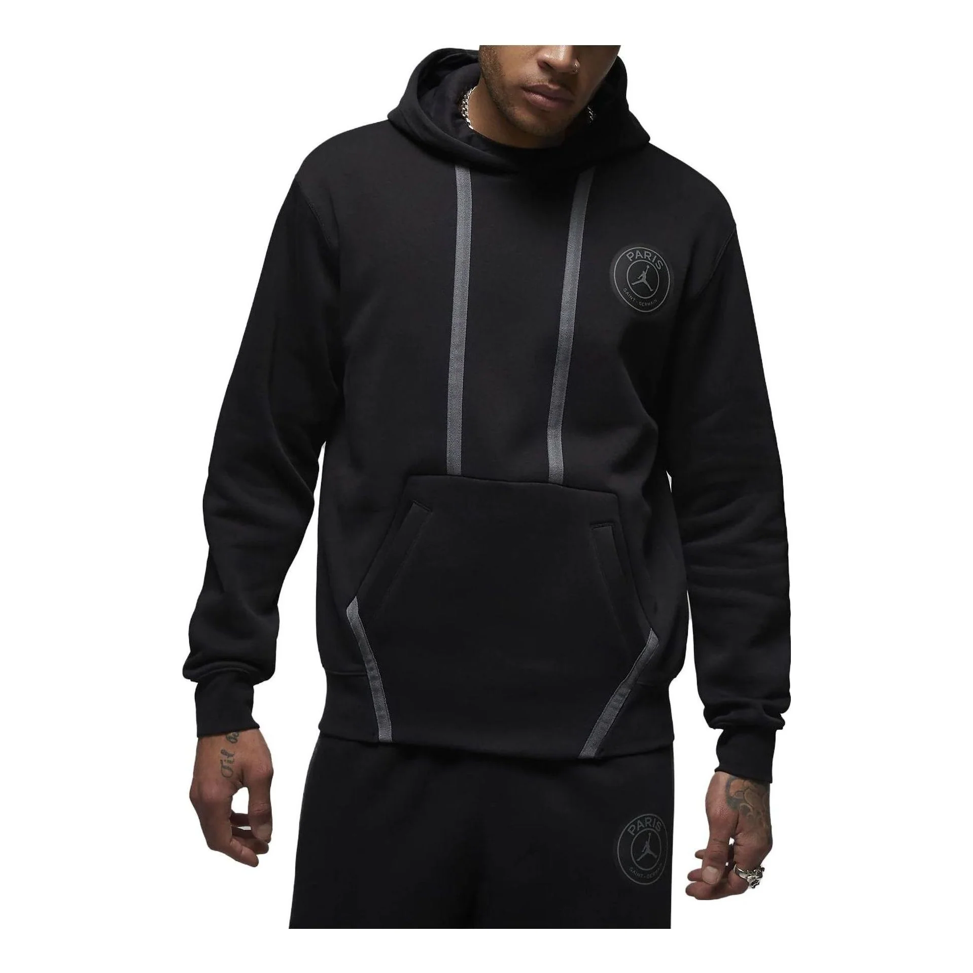 Air Jordan x Paris Saint-Germain Fleece Pullover Hoodie 'Black' DZ2923-010
