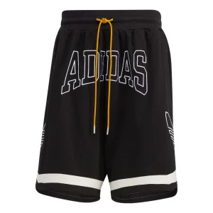adidas originals Contrasting Colors Alphabet Logo Printing Lacing Straight Sports Shorts Black HZ9806