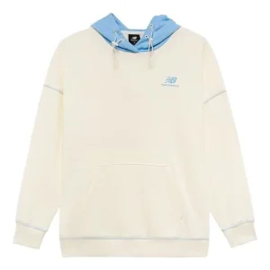(WMNS) New Balance Lifestyle Fashion Hoodie Asia Sizing 'White Blue' AWT23342-CIC