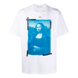 Off-White SS21 Printing Round Neck Short Sleeve White OMAA038R21JER0010110