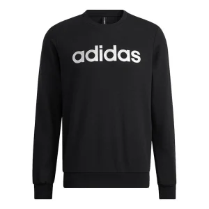 Men's adidas neo Ce Logo Swt Casual Breathable Alphabet Printing Sports Black H52446