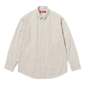 Supreme FW23 Week5 Loose Fit Stripe Shirt 'Beige' SUP-FW23-101