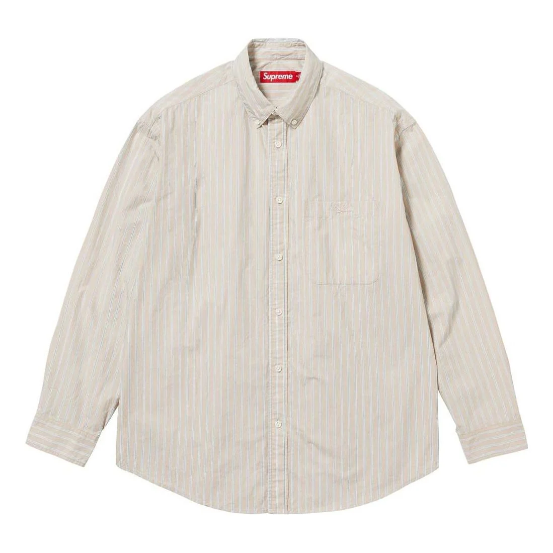 Supreme FW23 Week5 Loose Fit Stripe Shirt 'Beige' SUP-FW23-101