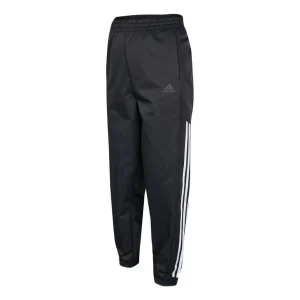 (WMNS) adidas Solid Color Side Stripe Printing Elastic Waistband Sports Pants/Trousers/Joggers Autumn Black HE9993