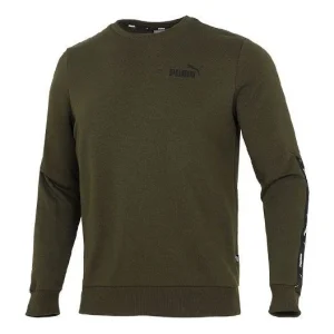 PUMA Side Sports Round Neck Pullover Green 849562-70