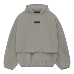 Fear of God Essentials Nylon Fleece Hooded Sweatshirt 'Dust Heather Grey' 202SU244321F
