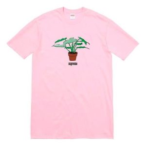 Supreme FW17 Plant Tee Light Pink Bonsai Printing Short Sleeve Unisex SUP-SS18-672