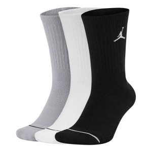 Air Jordan Everyday Max Crew Sports Socks Couple Style 'Black White Gray' SX5545-019