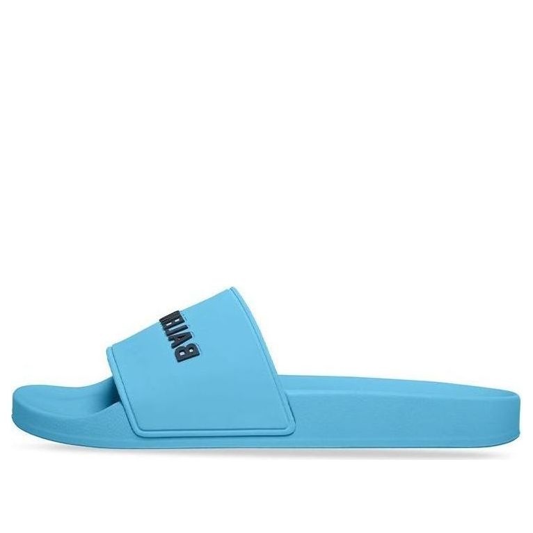 Balenciaga Pool Slides 'Light Blue and Black Rubber' 565826W1S804001
