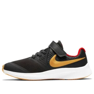 (PS) Nike Star Runner 2 Velcro 'Dark Smoke Grey Gold' AT1801-010