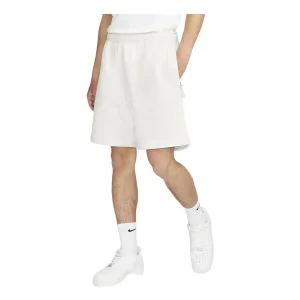 Nike Solid Color Logo Straight Loose Casual Shorts Unisex White DV3056-030
