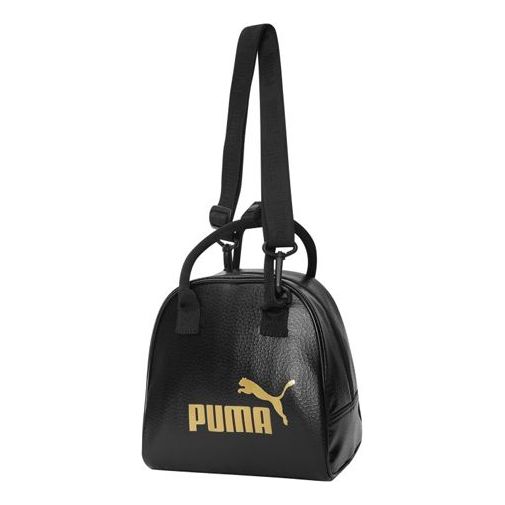 (WMNS) PUMA Core Up Bowling Hand Bag 'Black Gold' 07832801