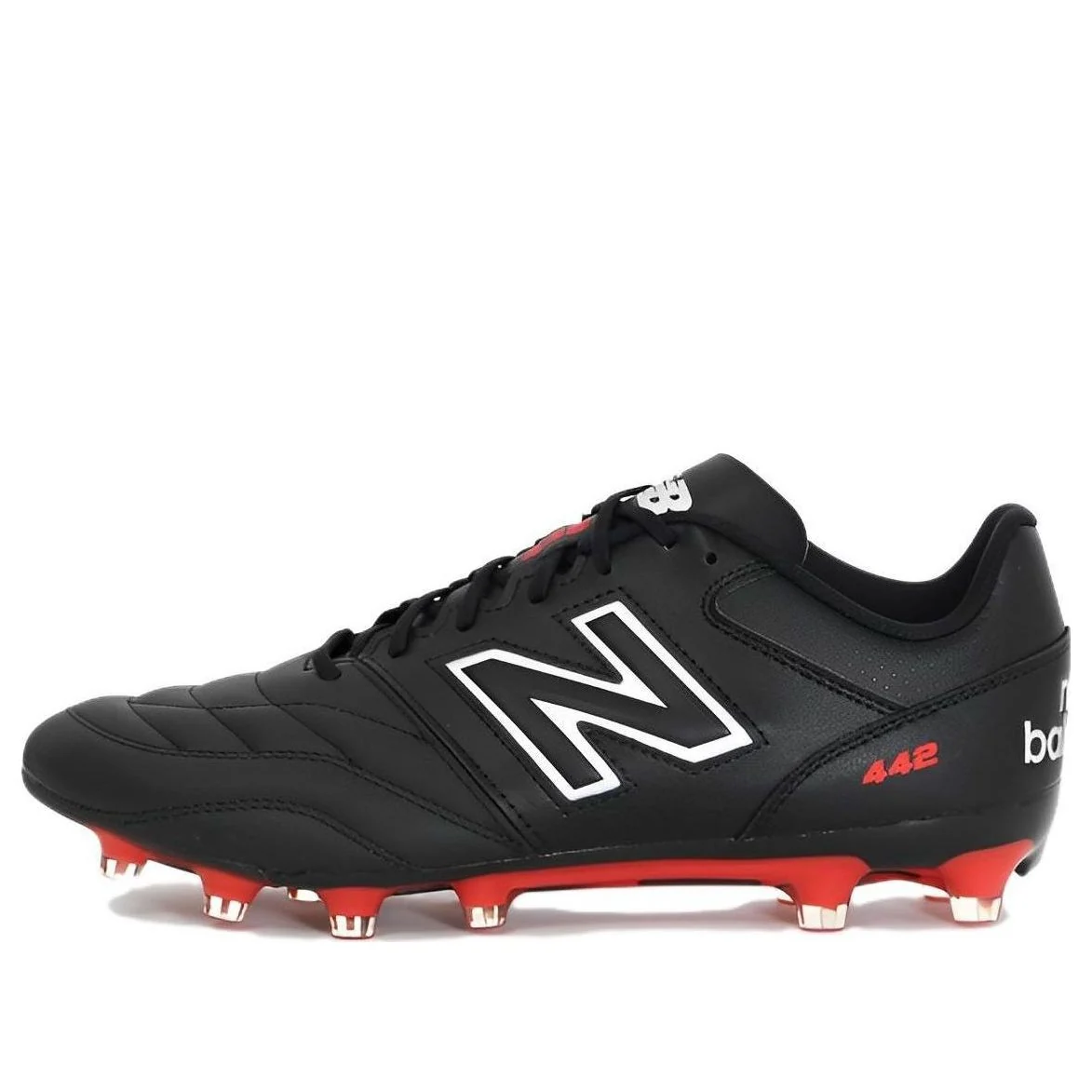 New Balance 442 Team HG BK2 Soccer Shoes 'Black Red White' MS42HBK2