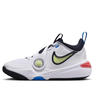 (GS) Nike Team Hustle D 11 'White Lemon Twist Crimson Blue' DV8996-105