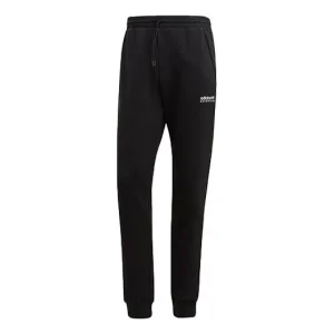 Men's adidas originals P Sweatpants Solid Color Stay Warm Fleece Lined Bundle Feet Sports Pants/Trousers/Joggers Black H09052