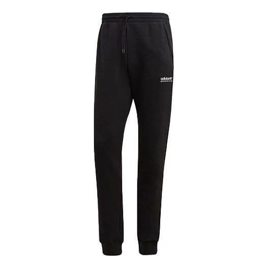 Men's adidas originals P Sweatpants Solid Color Stay Warm Fleece Lined Bundle Feet Sports Pants/Trousers/Joggers Black H09052