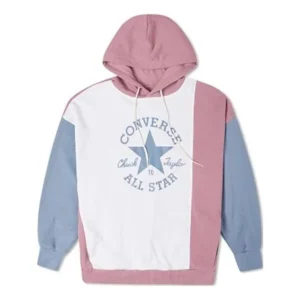 (WMNS) Converse Oversized Color-Blocked Pullover Hoodie Asia Sizing 'Pink Aura Multi' 10022963-A01