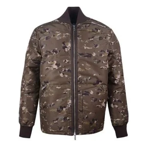 Converse Printed Camo Mid Stand Collar Down Jacket Asia Sizing 'Camo Green' 10018124-A01