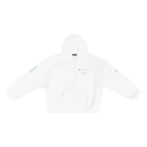 Balenciaga FW22 WFP Zip Up Hoodie 'White Blue' 674719TMVL19086