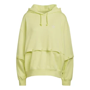 (WMNS) adidas Always Original Snap-Button Hoodie 'Yellow' HC5435