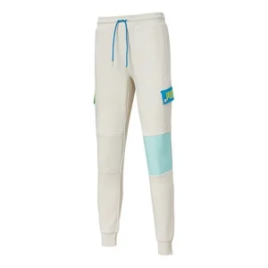 PUMA Patched Track Pants 'White Blue' 532182-05