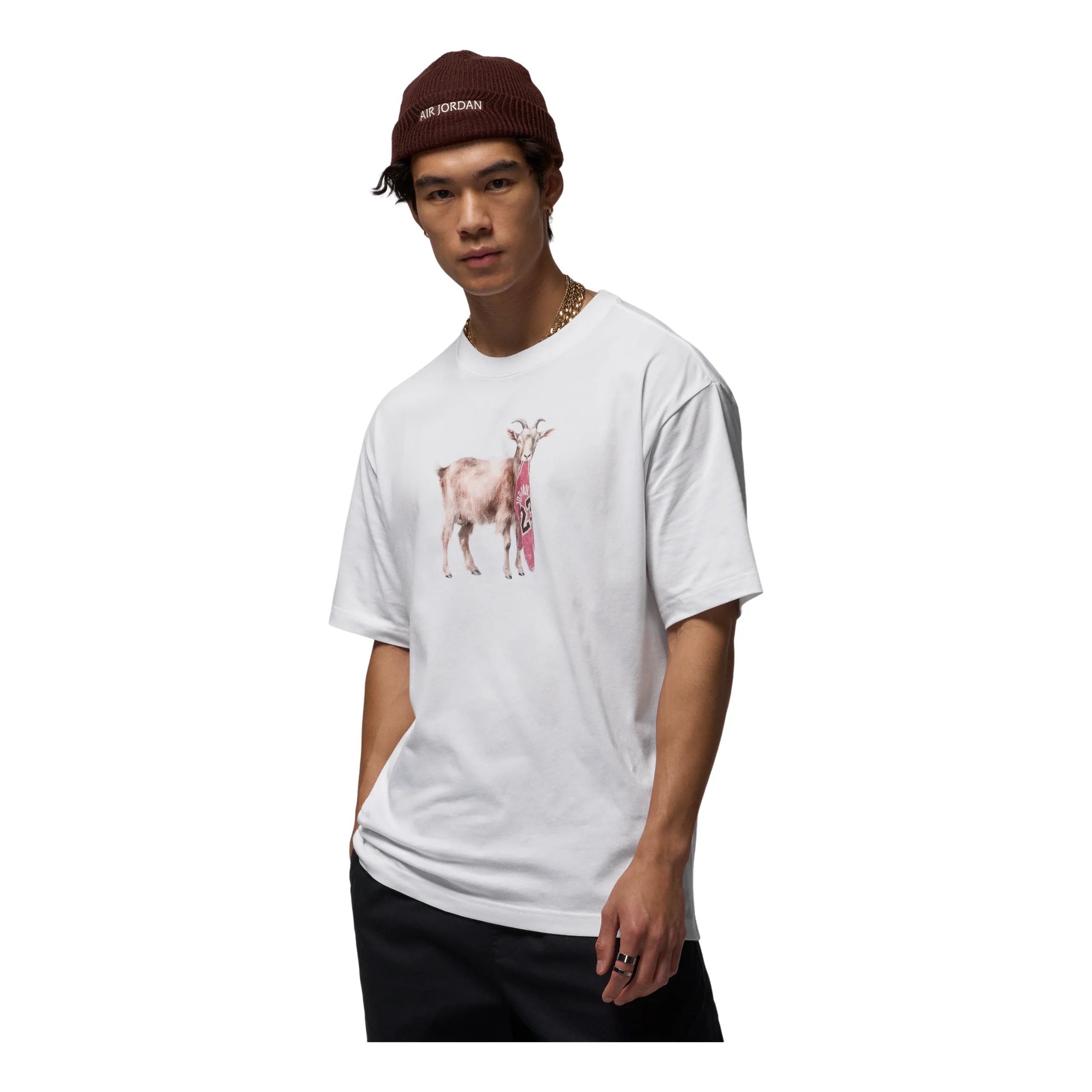 Air Jordan Goat T-shirt 'White Black' IF0786-100