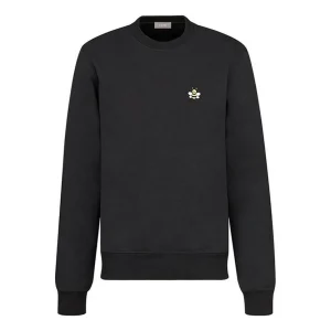 Men's DIOR Small Bee Embroidered Pullover Black 933J612-A0531-982