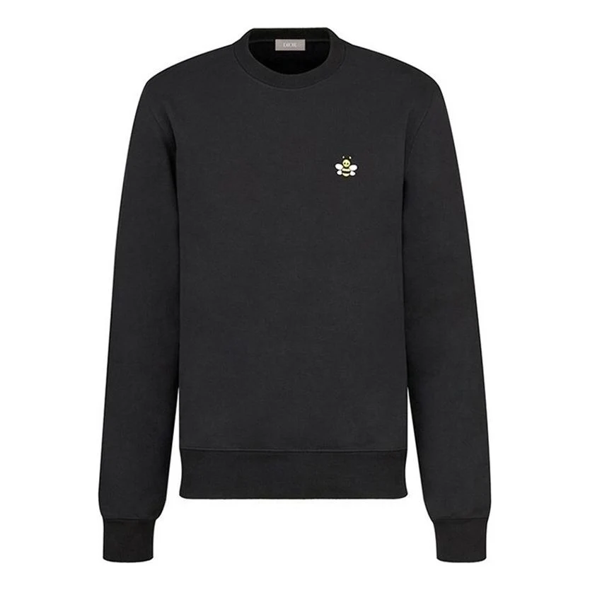 Men's DIOR Small Bee Embroidered Pullover Black 933J612-A0531-982