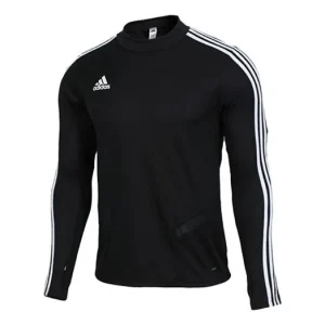 adidas neo Side Stripe Sports Round Neck Pullover Asia Edition Black DJ2592