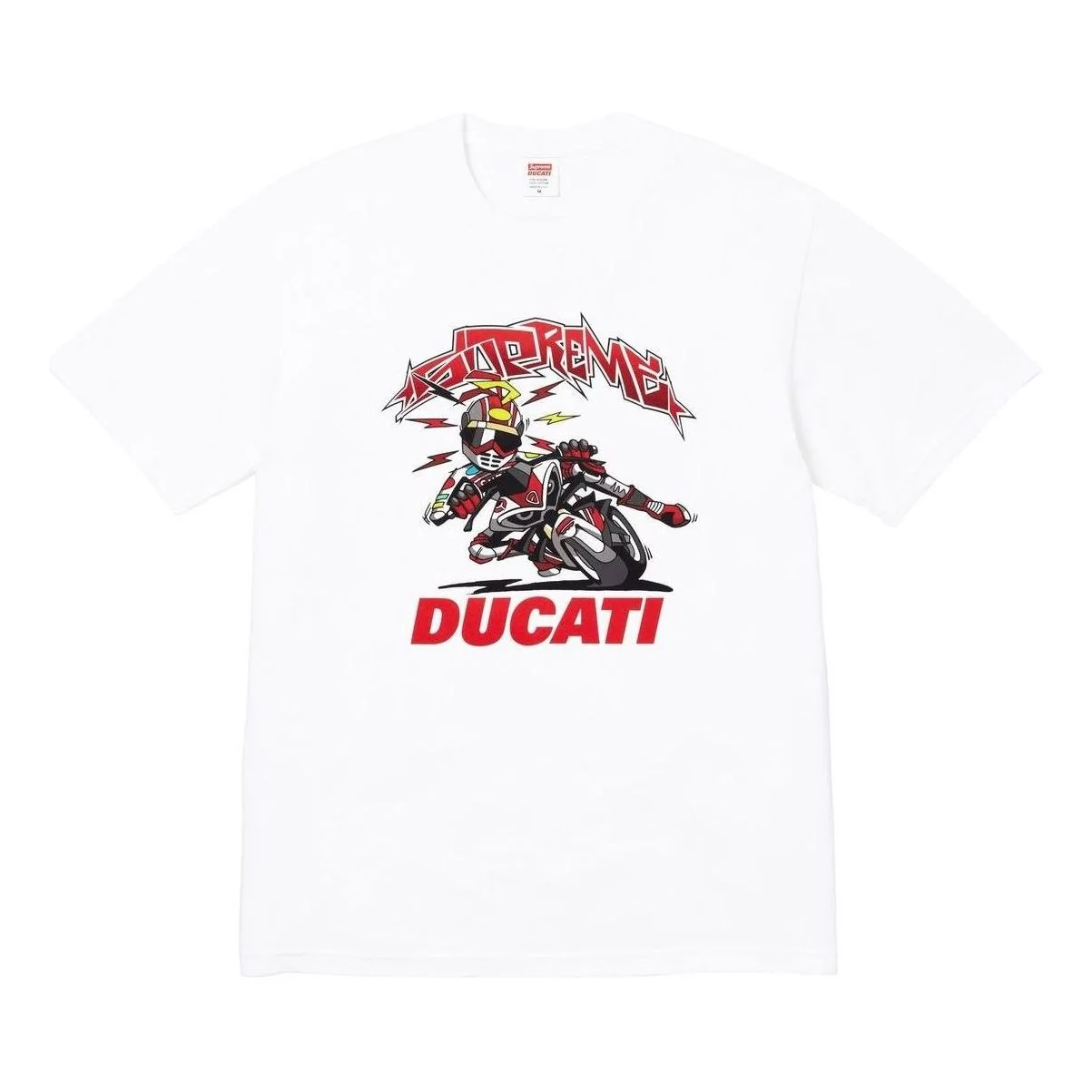 Supreme x DUCATI Bike T-Shirt 'White Red Black' SUP-SS24-279