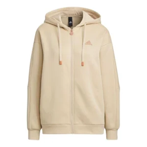 (WMNS) adidas Word Full Zip Hoodies 'Beige' IK9893