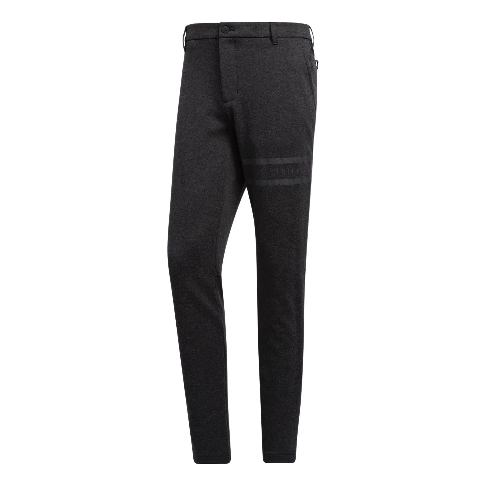 adidas Solid Color Button Slim Fit Sports Pants Men's Black GD9086
