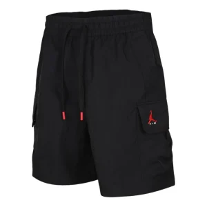 Air Jordan Brooklyn Woven Cargo Shorts 'Black University Red' IM8968-010