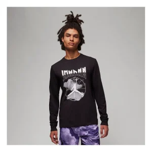 Air Jordan Sport Long-Sleeve T-Shirt 'Black Grey' FD7004-010